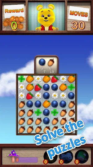 Winnie the bear Match 3. Screenshot 0