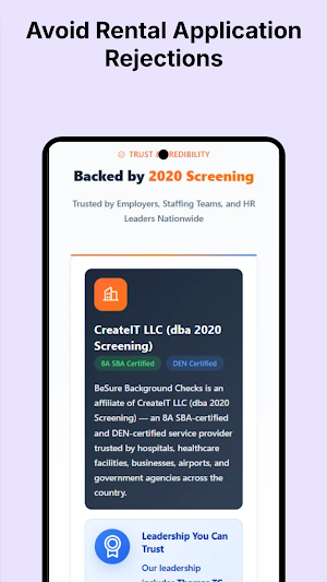BeSure Employment Screening Screenshot 2