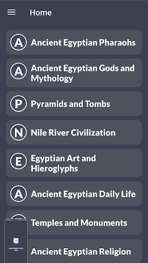 Egypt History MCQ Quiz Screenshot 1