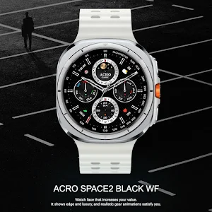 ACRO SPACE2 Black Watchface Screenshot 1