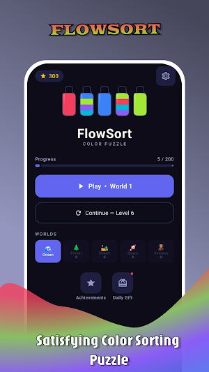 FlowSort - Color Sort Puzzle Screenshot 0