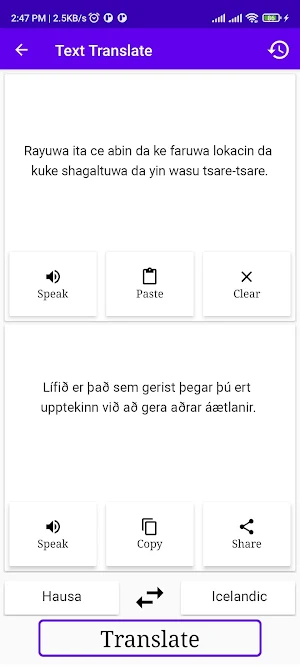 Hausa To Icelandic Translator Screenshot 1