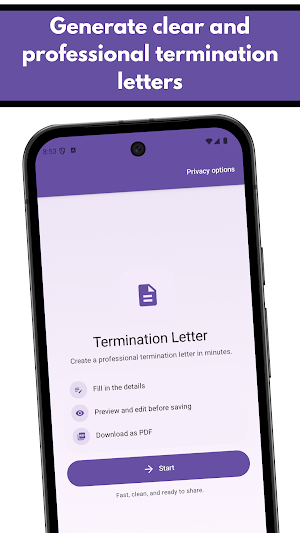 Termination Letter Generator Screenshot 0