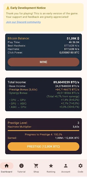 IDLE Bitcoin Mining Screenshot 0