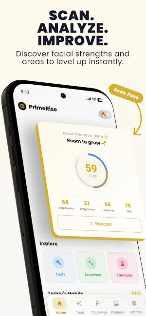 PrimeRise – Glow Up Tracker Screenshot 1