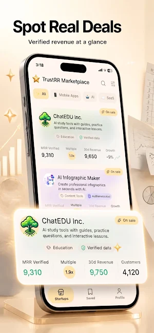 TrustRR - Startups Marketplace Screenshot 1