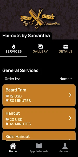 Haircuts by Samantha Screenshot 0