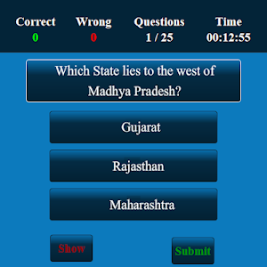 Madhya Pradesh MCQ Screenshot 1