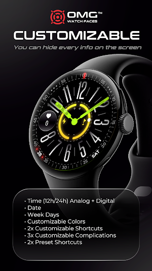 OMG 386 Hybrid Watch Face Screenshot 1