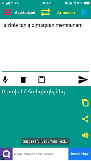 Azerbaijni-Armenian Translator Screenshot 1