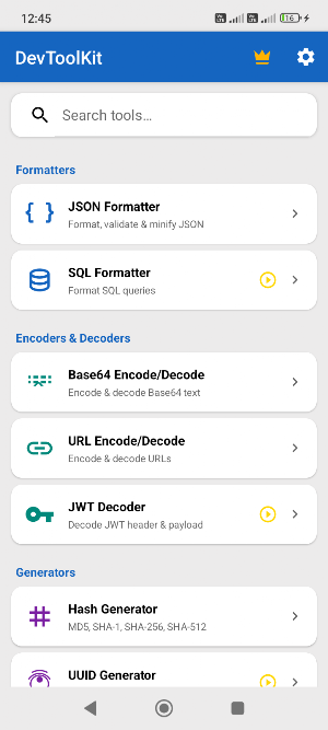DevToolKit: Developer Tools Screenshot 0