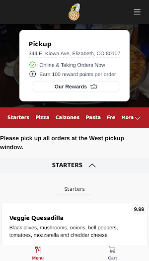 Buzzards Bigmouth Pizza Screenshot 1