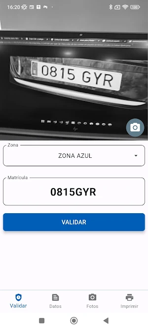 AparcaMurcia CONTROL Screenshot 1