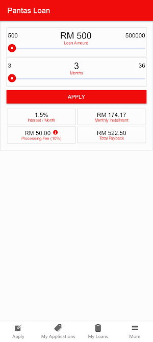 Pantas Loan Screenshot 0
