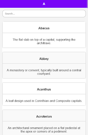 Architecture Dictionary Screenshot 1