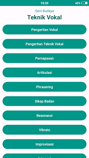 Seni Budaya - Teknik Vokal Screenshot 0