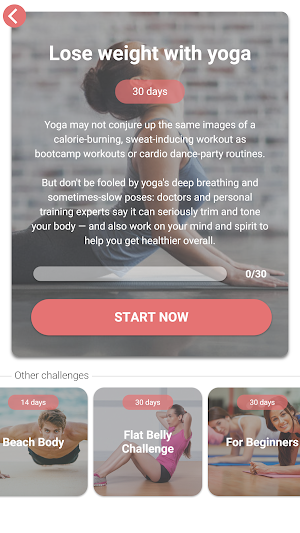 The Fitness Challenge - fit in 30 days Screenshot 1