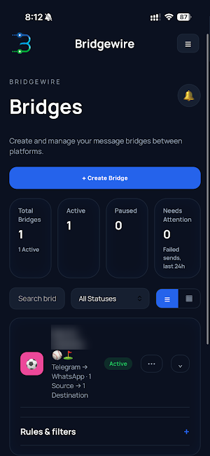 BridgeWire Screenshot 2