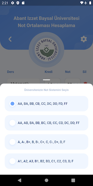 Üniversite Ortalama Hesaplama Screenshot 1