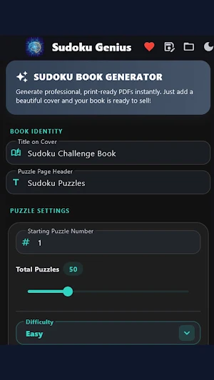 Sudoku Book Generator Screenshot 0
