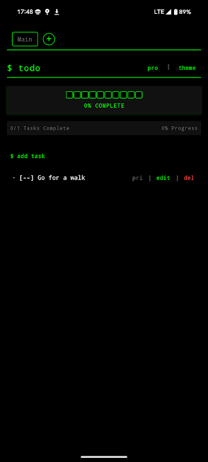TCheck: CLI Themed To Do List Screenshot 1