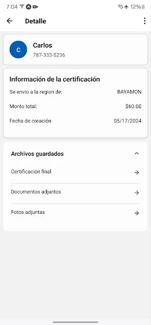 Certificaciones Eléctricas Screenshot 1