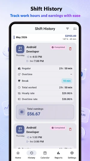 Work Hours Log - Time Tracker Screenshot 2