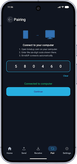 BimdUP: Wireless File Transfer Screenshot 1