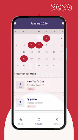 American Holidays 2026 Screenshot 3