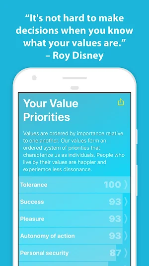 Discover Your Values - Value Survey Screenshot 3
