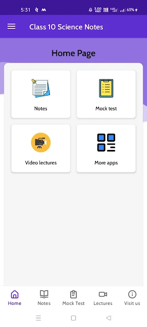 Class 10 Science Notes Screenshot 0