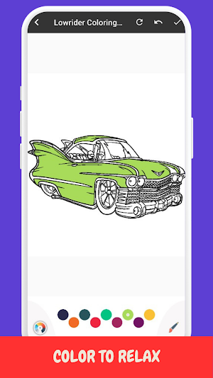 Lowrider Car Coloring Book Screenshot 3