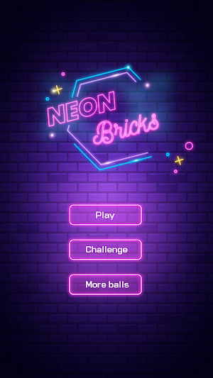Brick Breaker - Neon Bricks Screenshot 0