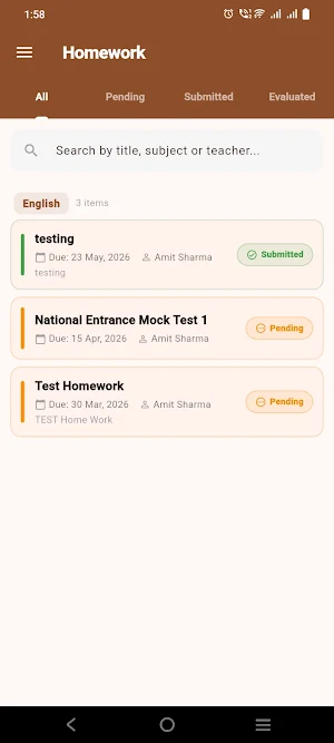 MB Public School Parent App Screenshot 3