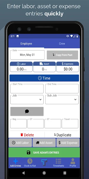Traqspera Timesheets Screenshot 1