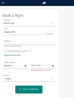 fly westjet flights Screenshot 1