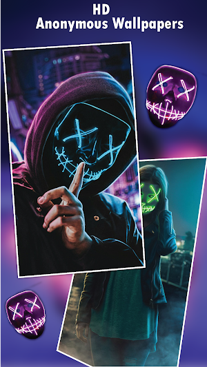 🎭 Anonymous Wallpapers 🔥👨‍💻Anons Hackers image Screenshot 0