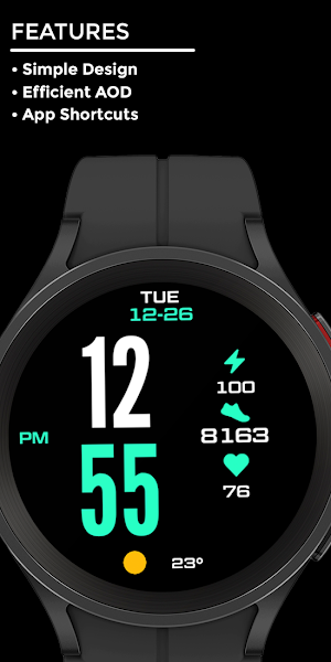 Nighty Digital 22 - watch face Screenshot 1