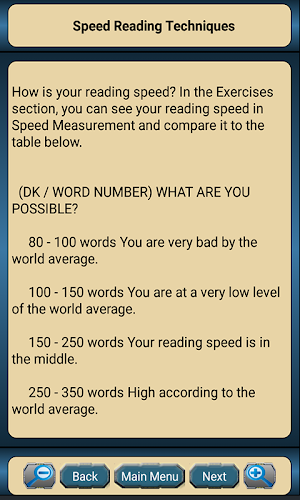 Speed Reading and Exercises Screenshot 3