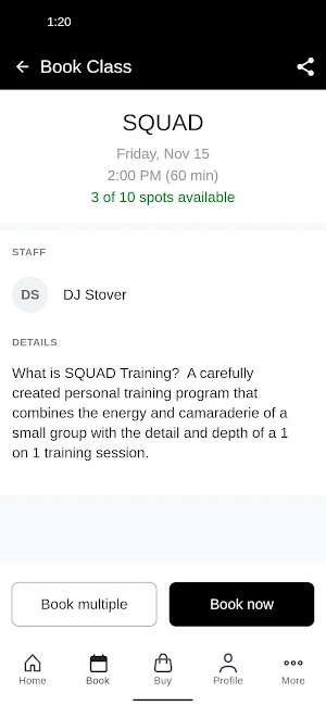SHAPE Training Screenshot 2