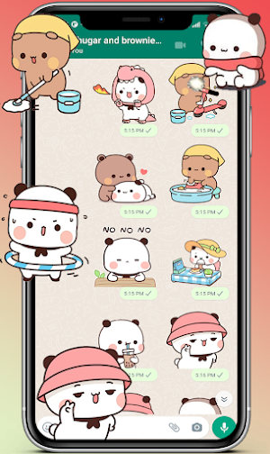 Animated Sugar and Brownie Stickers  WAStickerApps Screenshot 1