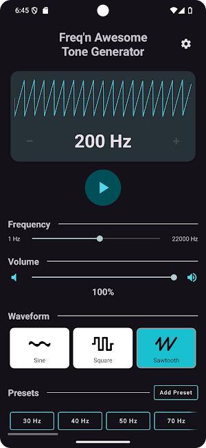 Freq'n Awesome Tone Generator Screenshot 2