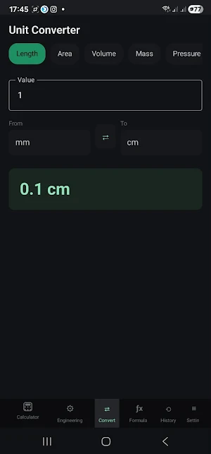 EngiCal Engineering Calculator Screenshot 1