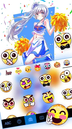 Cute Cheerleader Keyboard Theme Screenshot 2