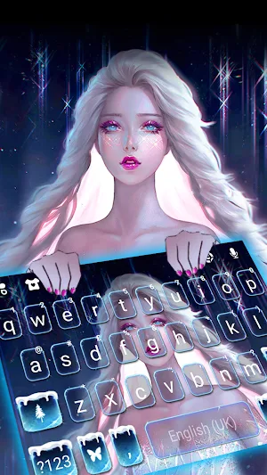 Ice Princess Keyboard Background Screenshot 0