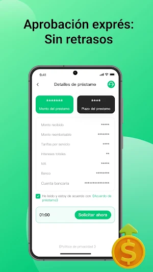 Fácil Préstamo-Móvil Crédito Screenshot 1