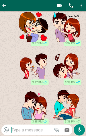 Couple Love Story Stickers Screenshot 0