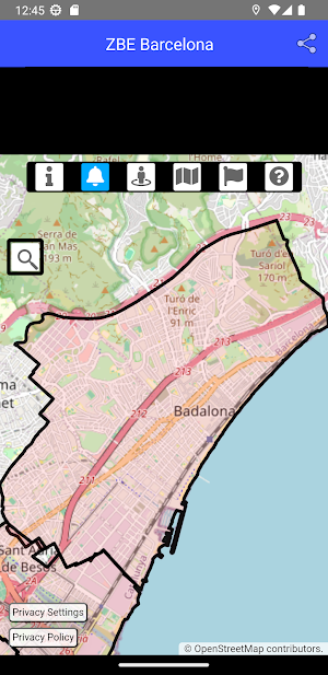 ZBE Barcelona GPS Screenshot 2