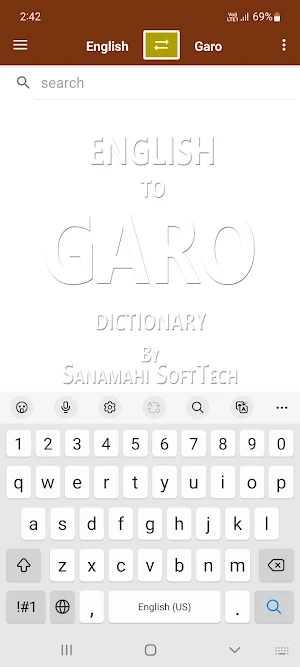 English To Garo Dictionary Screenshot 1