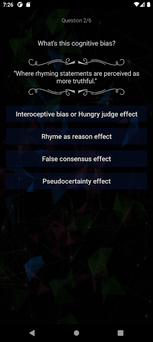 The Cognitive Bias Quiz Screenshot 2